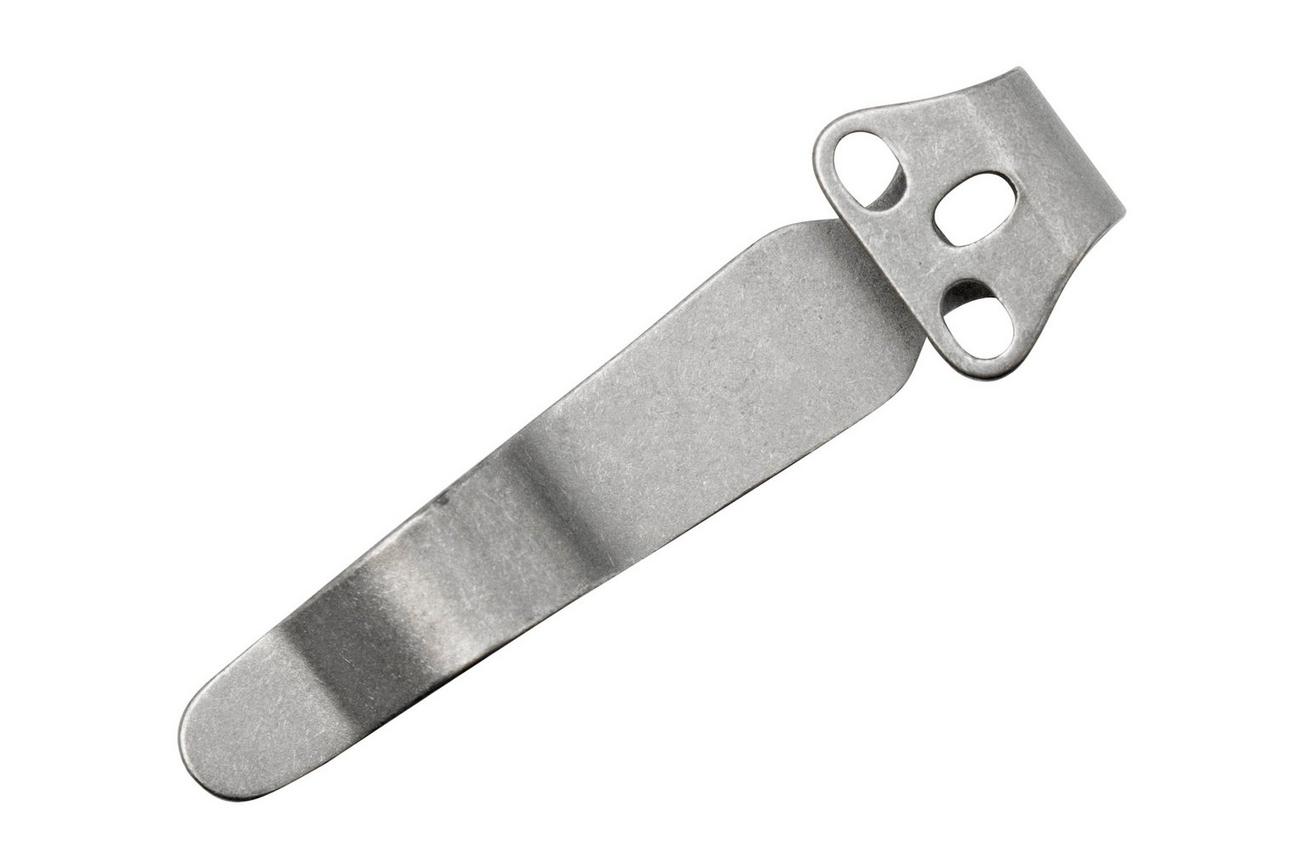 Flytanium Universal Short Pocket Clip FLY-1250SSW Stonewashed Titanium