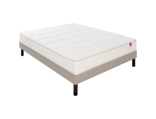 EPEDA - Ensemble Matelas Sommier 90 x 190 Pavillon 90x190 + sommier naturel + pieds