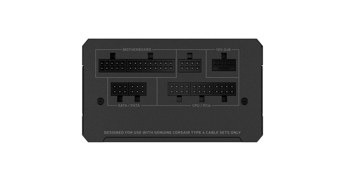 CorsairRM1000e (2025) modulaire 1000 watt voeding   (Zwart, 2x 12V-2x6, 2x PCIe)