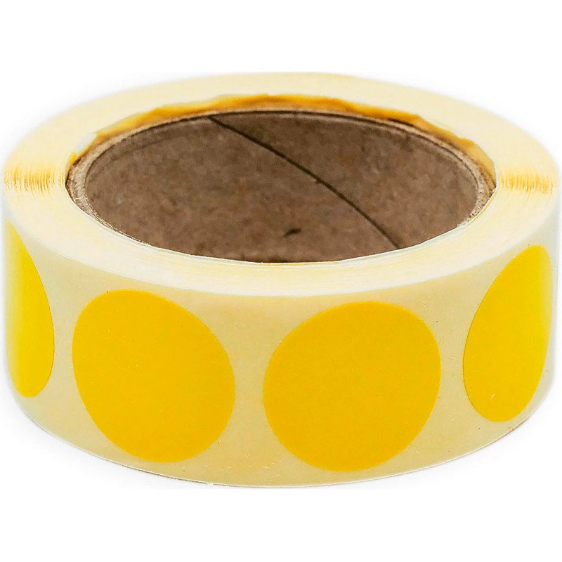Pastille adhésive repositionnable Ø 20 mm Avery jaune - Rouleau de 500