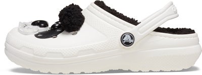 Crocs Classic Fôrede Tøfler, Panda/Chalk
