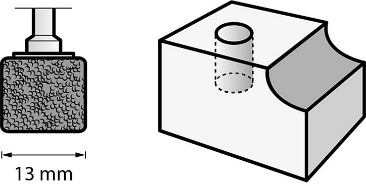 Trépan sans foret pilote Dremel pour multi-matériaux Ø.100 mm