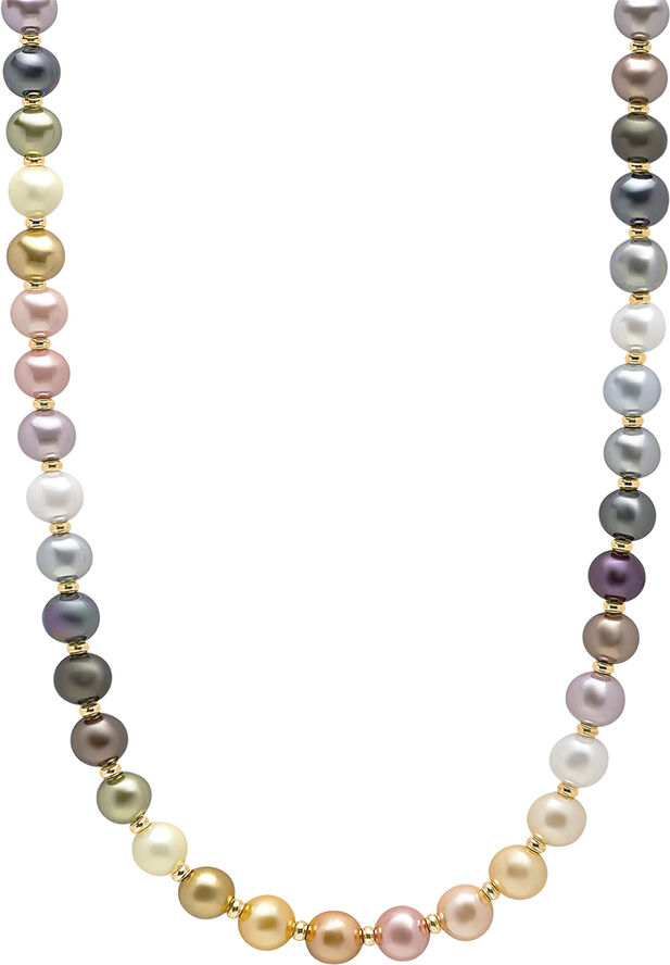 Nialaya Pastel Pearl Necklace with Gold Plating Pearl