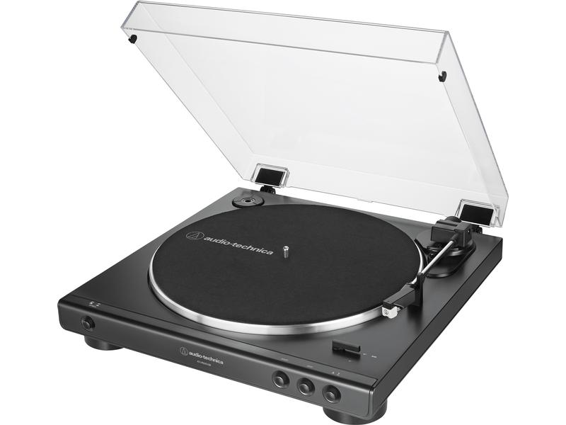Audio-Technica Plattenspieler AT-LP60XUSB Grau/Schwarz Vollautomatischer Stereo-Hi-Fi-Plattenspieler mit Riemenantrieb und Umwandlungsmöglichkeit