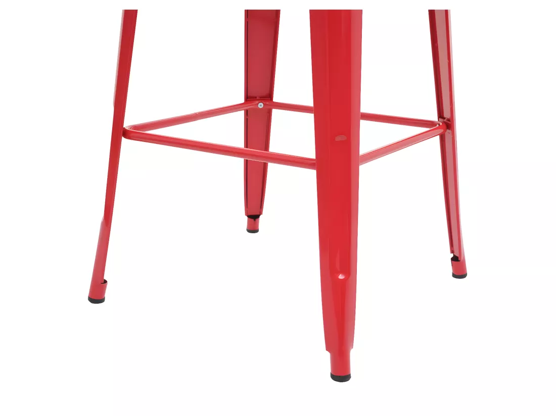 Table haute MCW-A73, plateau en bois inclus, rouge