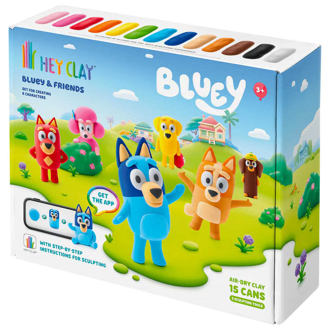 hey clay boetseerklei bluey & friends - limited edition