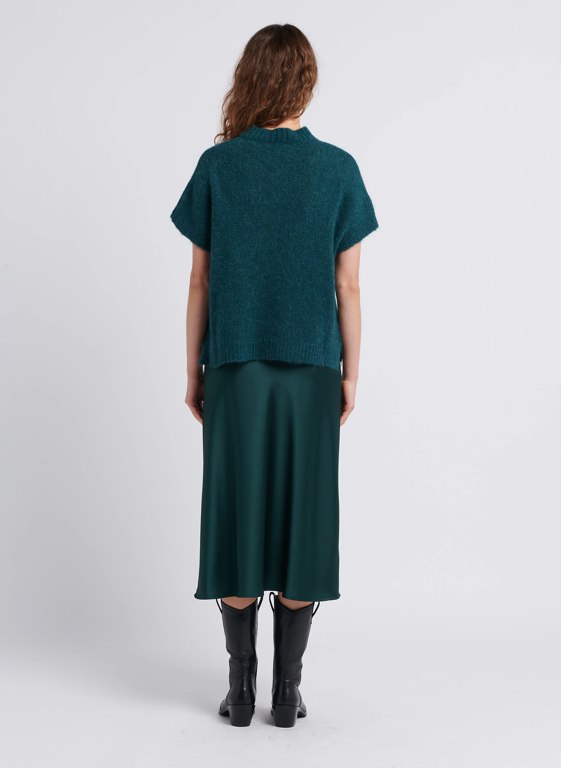 Pull ample à col V| Vert