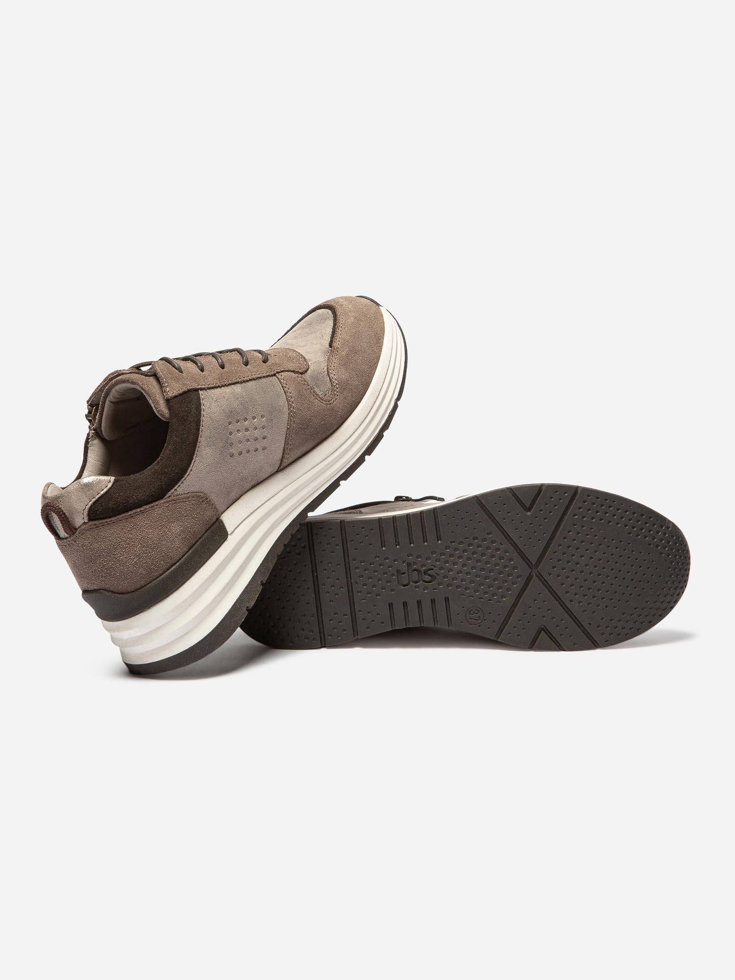 Baskets Femme Semelle Compensée Cuir Marron