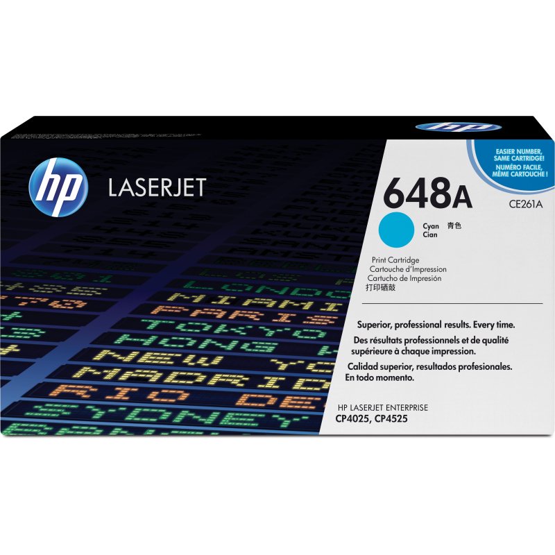 HP 648A toner LaserJet cyan authentique