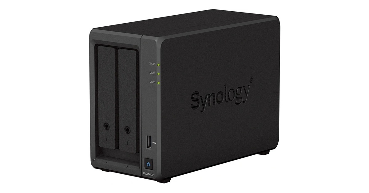 SynologyDVA1622 netwerk video recorder  (Zwart, 2x 3.5