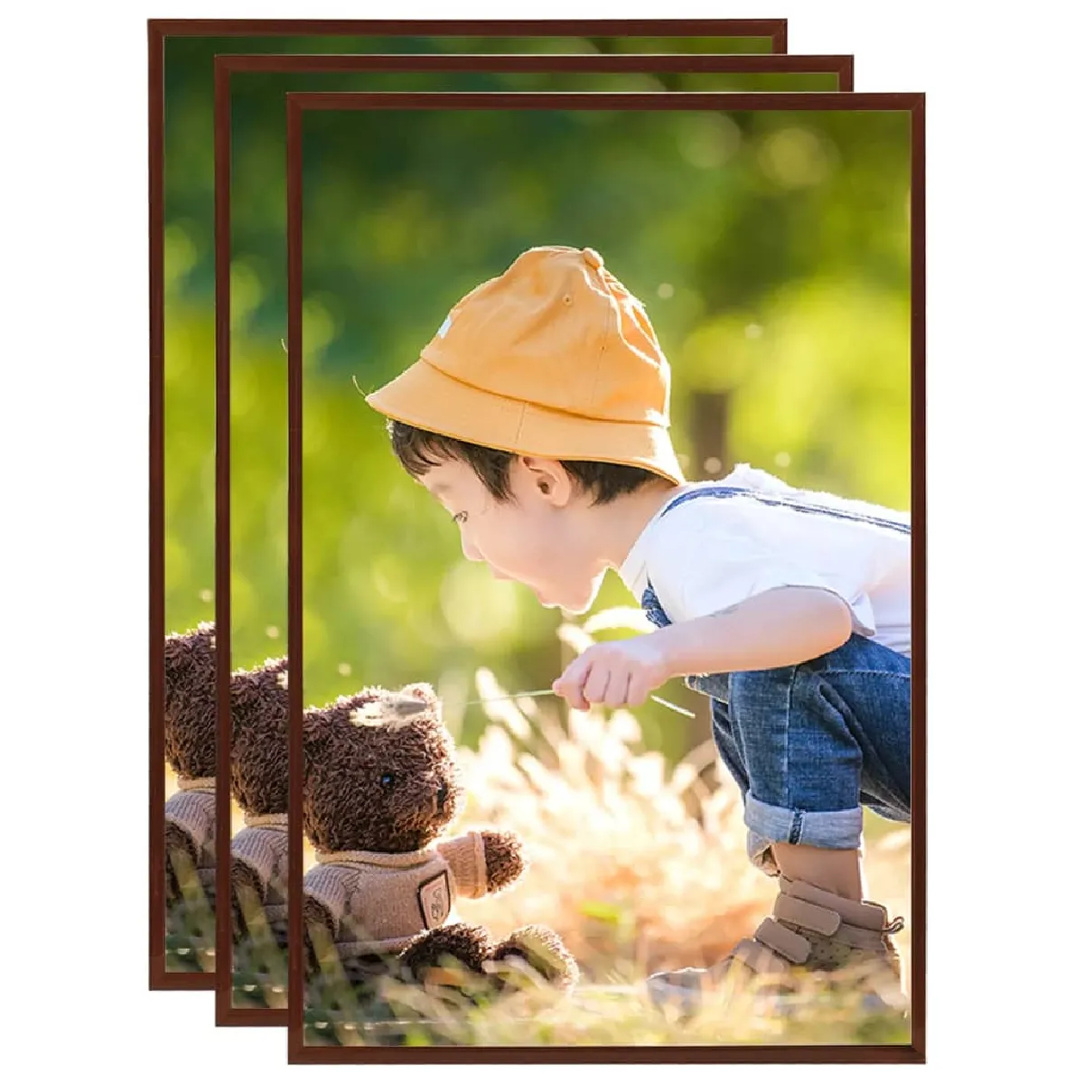 VidaXL Collage Cadres Photo 3 pcs Bronze 70x90 cm