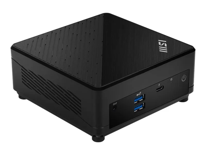 MSI Cubi 5 12M 004EU - Mini PC Core i3 1215U / op til 4.4 GHz - RAM 8 GB - SSD 256 GB - NVMe - UHD Graphics - Gigabit Ethernet, IEEE 802.11ax (Wi-Fi 6E), Bluetooth 5.3, 2.5 Gigabit Ethernet - Win 11 Pro - skærm: ingen - sort