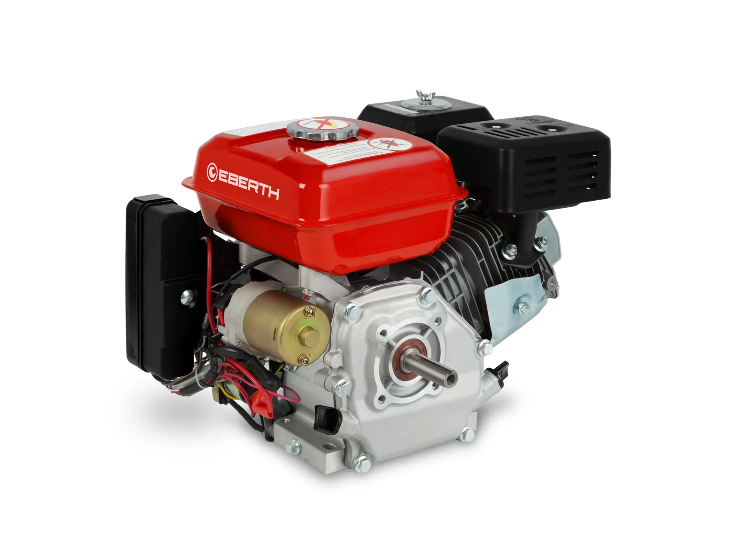 EBERTH Benzinmotor 6,5 PS 4,8 kW Standmotor mit 19,05 mm Ø Welle E-Start