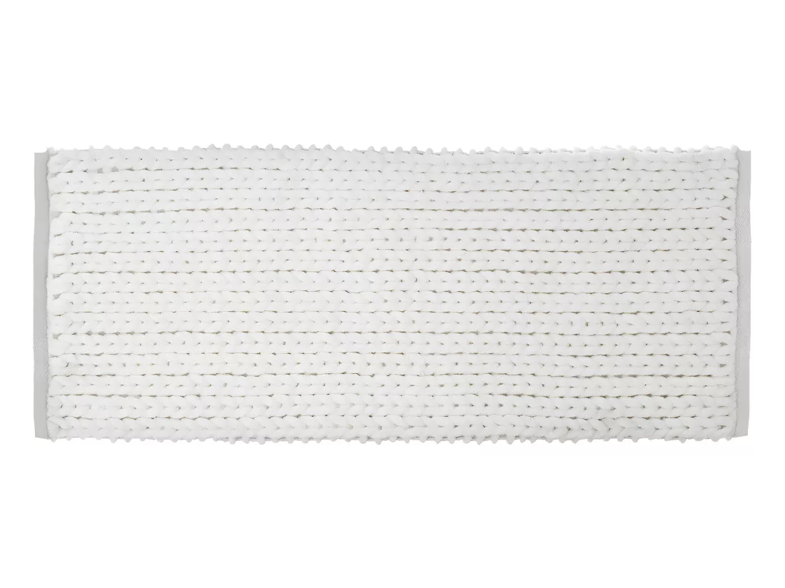 Grand Tapis de Salle de Bain épais Blanc 50 x 120 cm