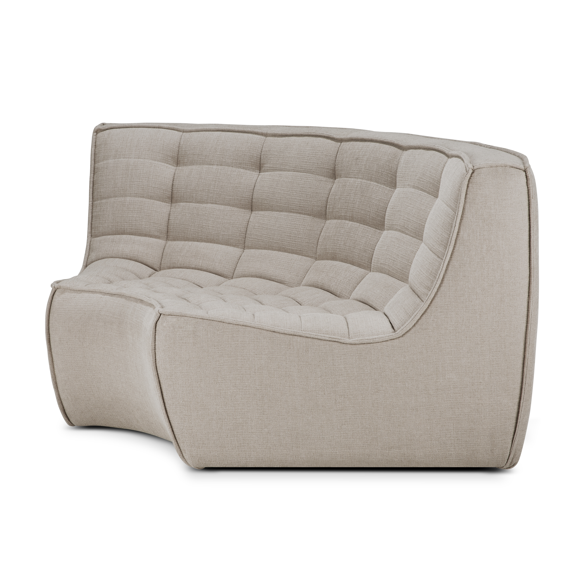 Sofa N701 90° rond hoekelement - eco stof ecru