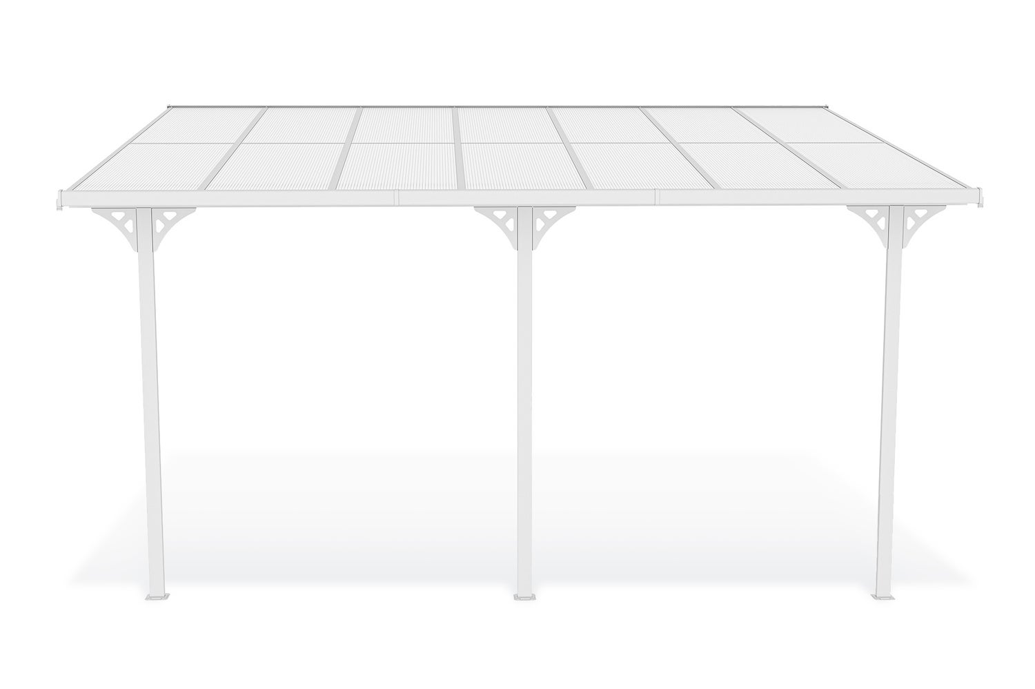 Terrasoverkapping/carport KLEO 500L300 aluminium wit