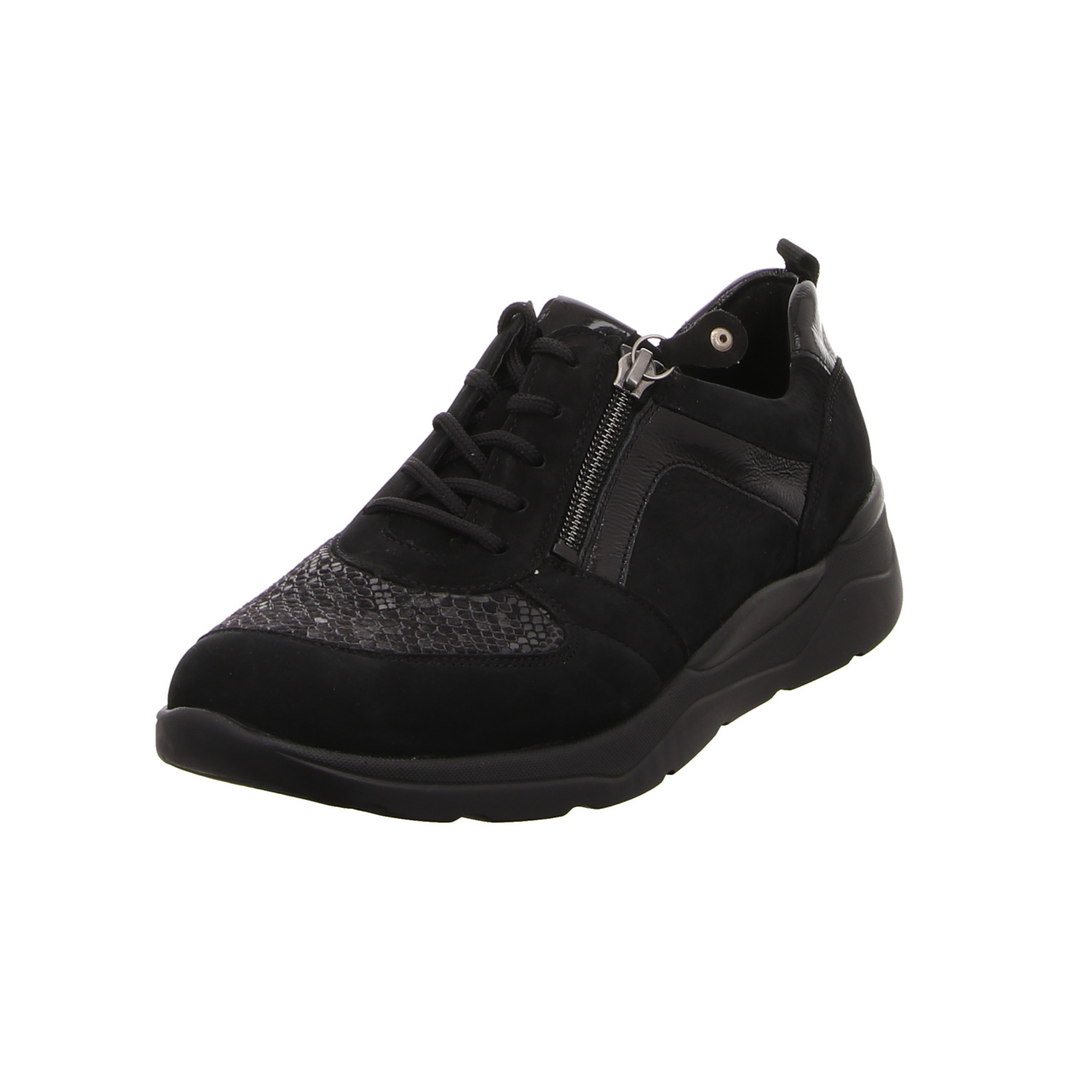 Waldläufer Schnürhalbschuh schwarz