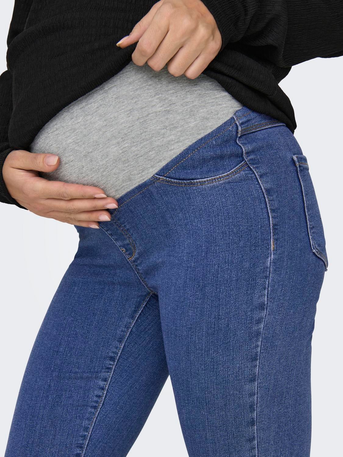 OLMRAIN Mittlere Taille Skinny Fit Jeans Medium Blue Denim
