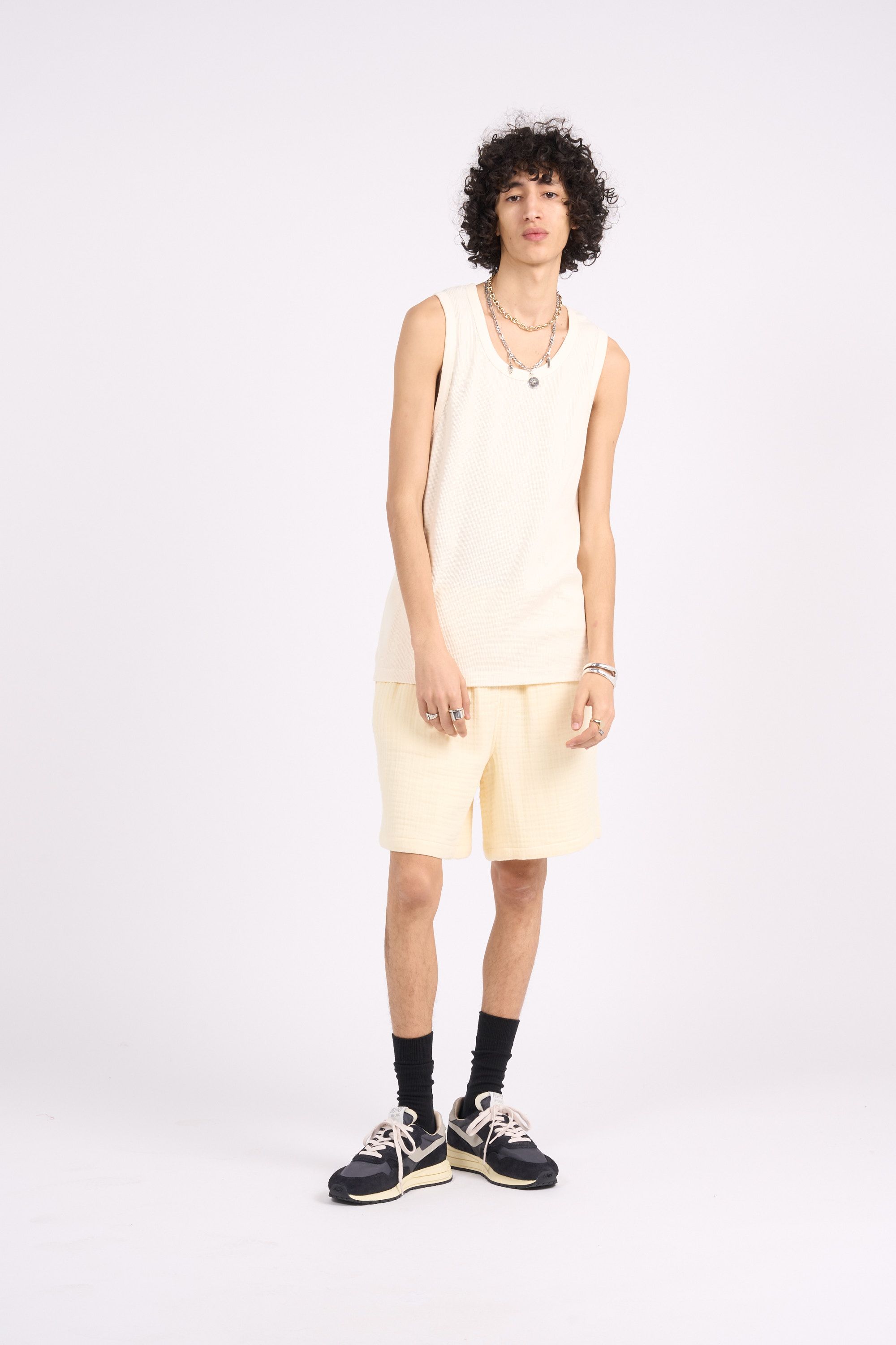 Daily Paper Short  enzi seersucker shorts Jaune