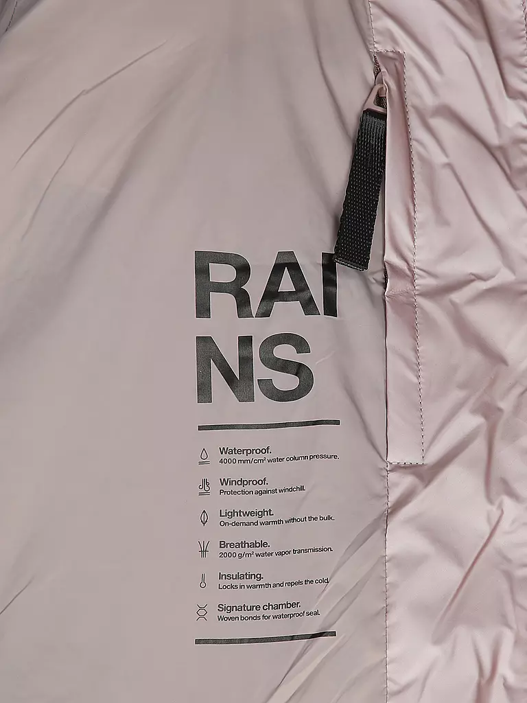 RAINS Steppjacke LOHJA SHORT PUFFER JACKET silber