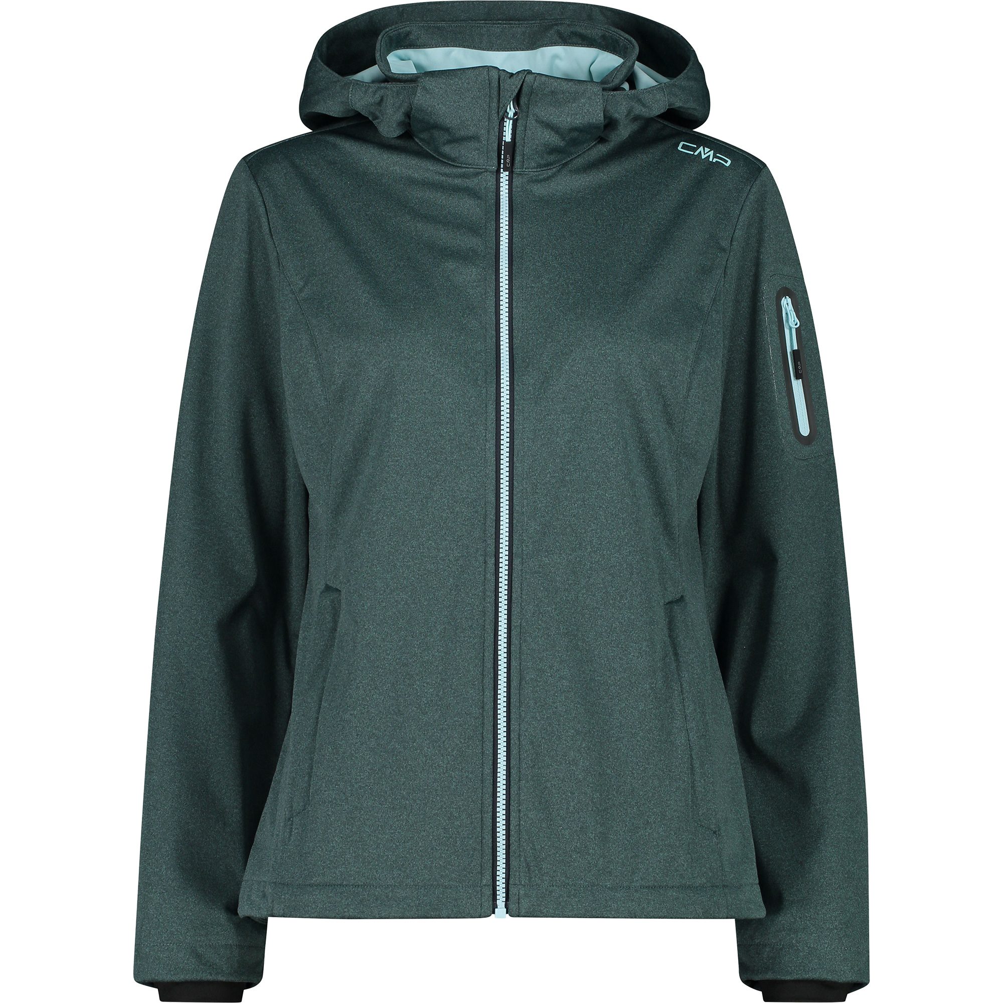 CMP Zip Hood Softshelljacke Damen darker agave