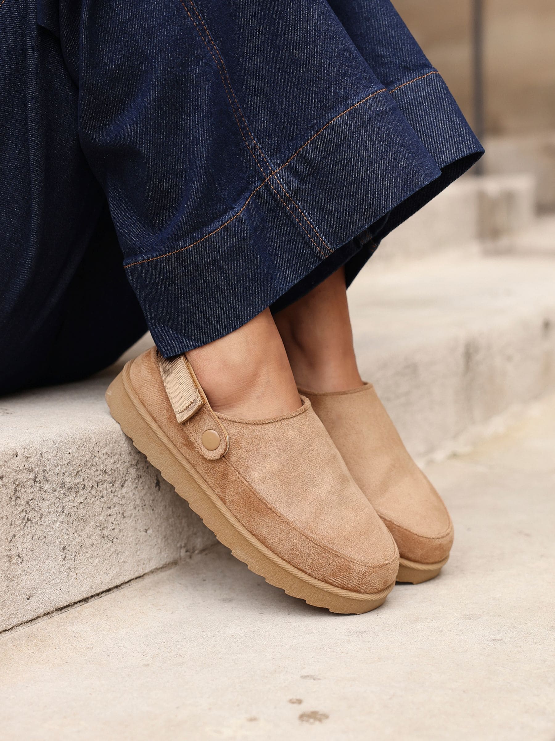 Bruin - Linzi Teddy Slip-On Slingback Clogs