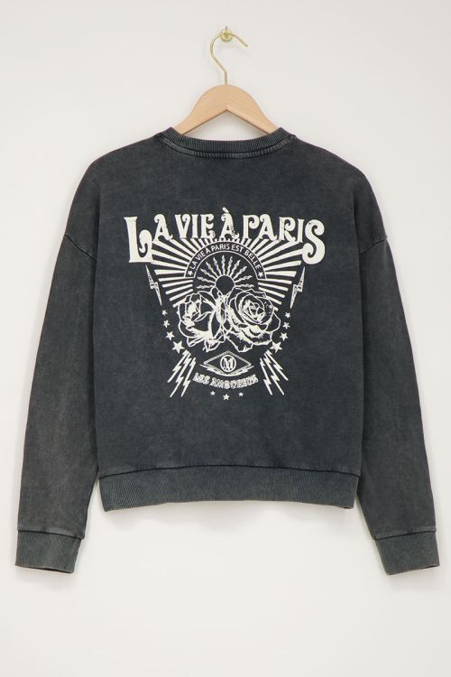 Grijze sweater la vie a Paris