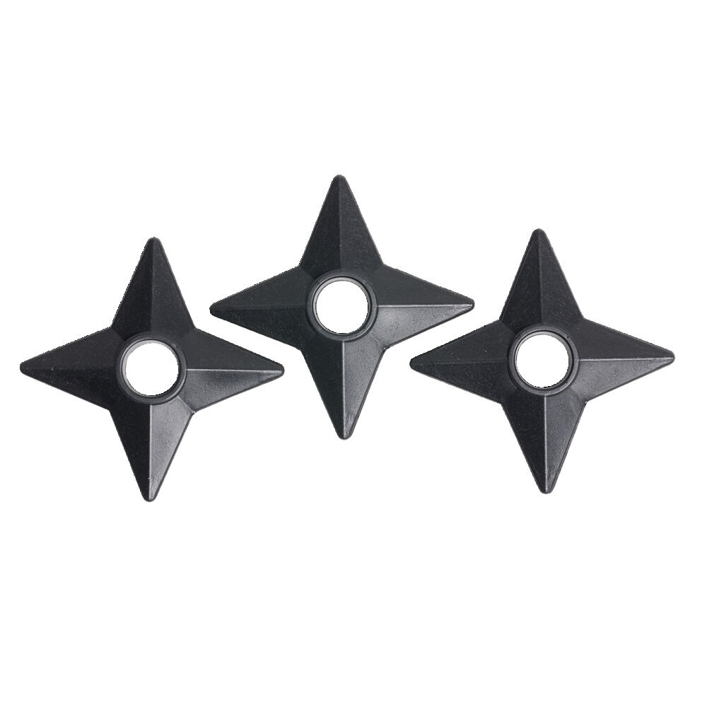 Jouet arme traditionnelle ninja étoile plastique Ø6cm (Lot de 3)