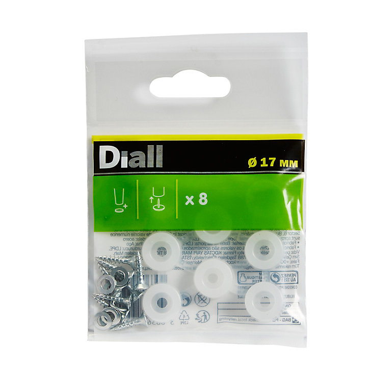 Embout en plastique Diall 17 mm x 8, transparent