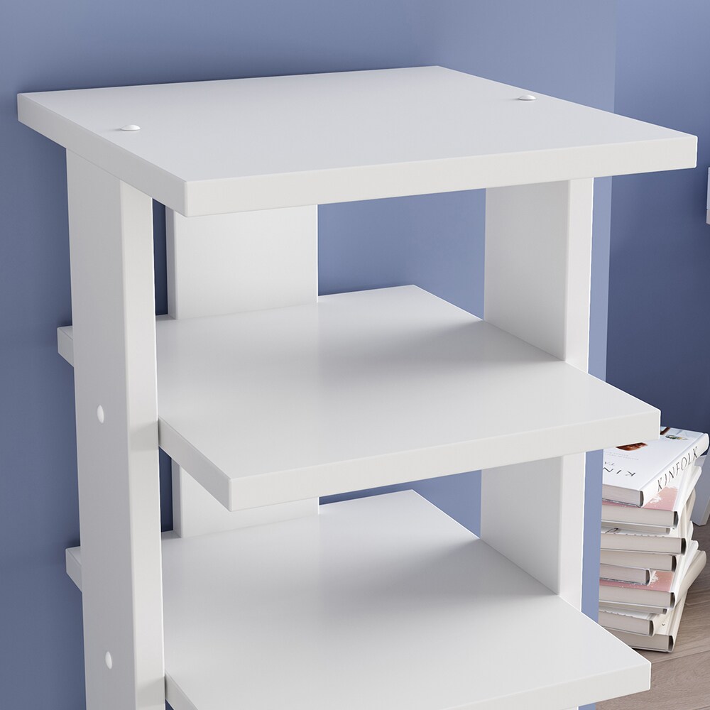 Oskar-Store Schuhregal Timo Weiß, 26,7 x 110 cm, mit 7 großen Ablagen