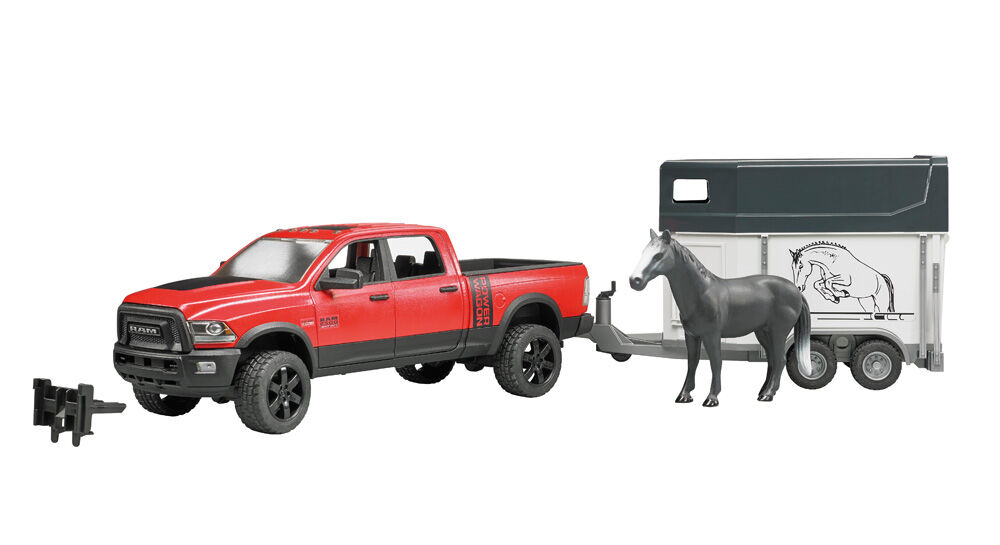 Bruder RAM 2500 Power wagon met paardentrailer 1:16 - Vrachtwagens & auto's