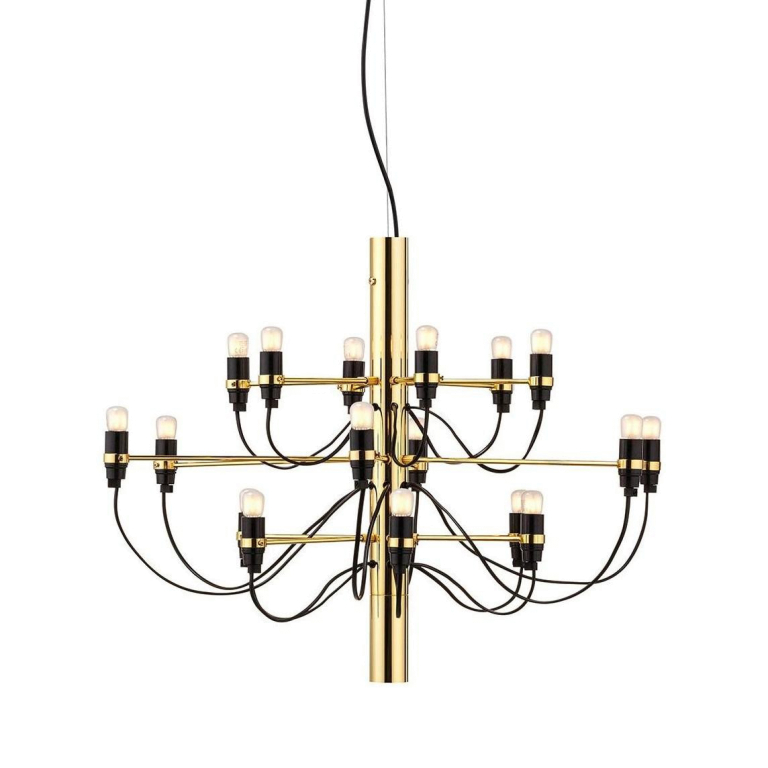 Flos 2097/18 by Gino Sarfatti kroonluchter Ø69 opaal messing
