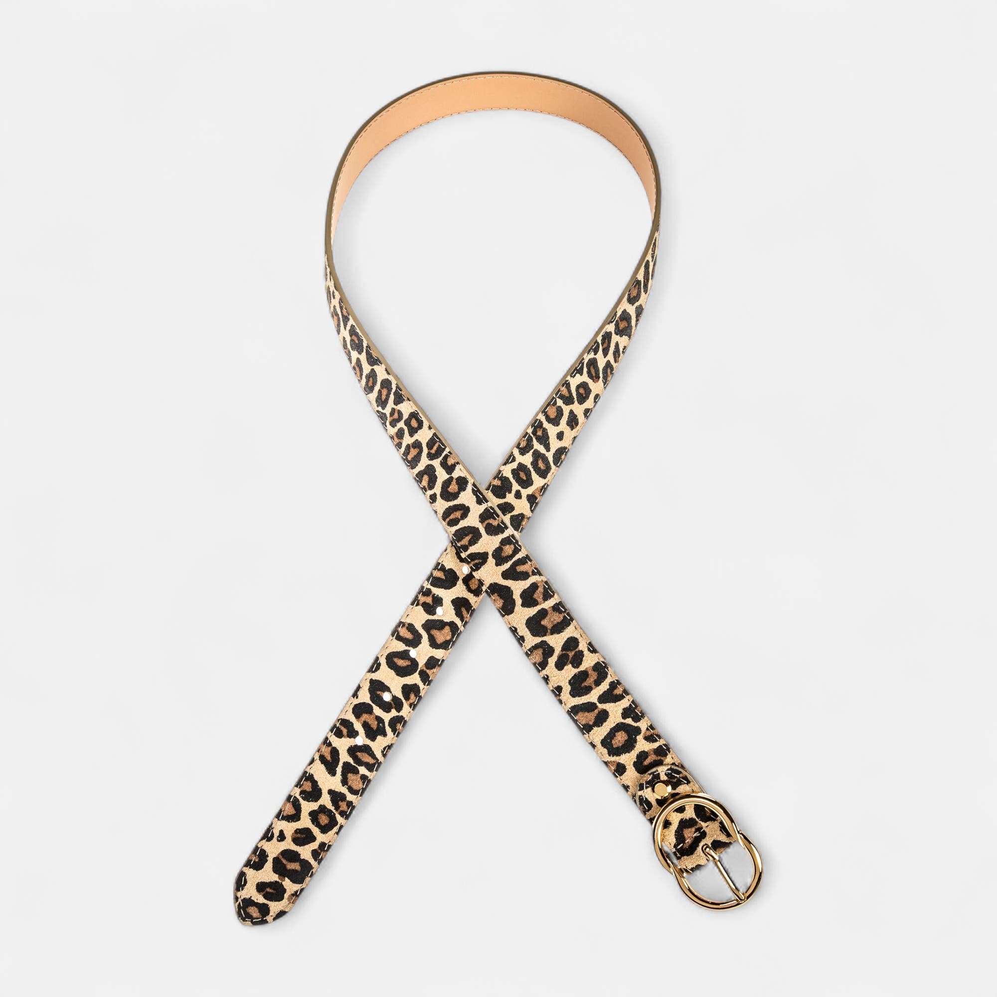 Ceinture en cuir multicolore