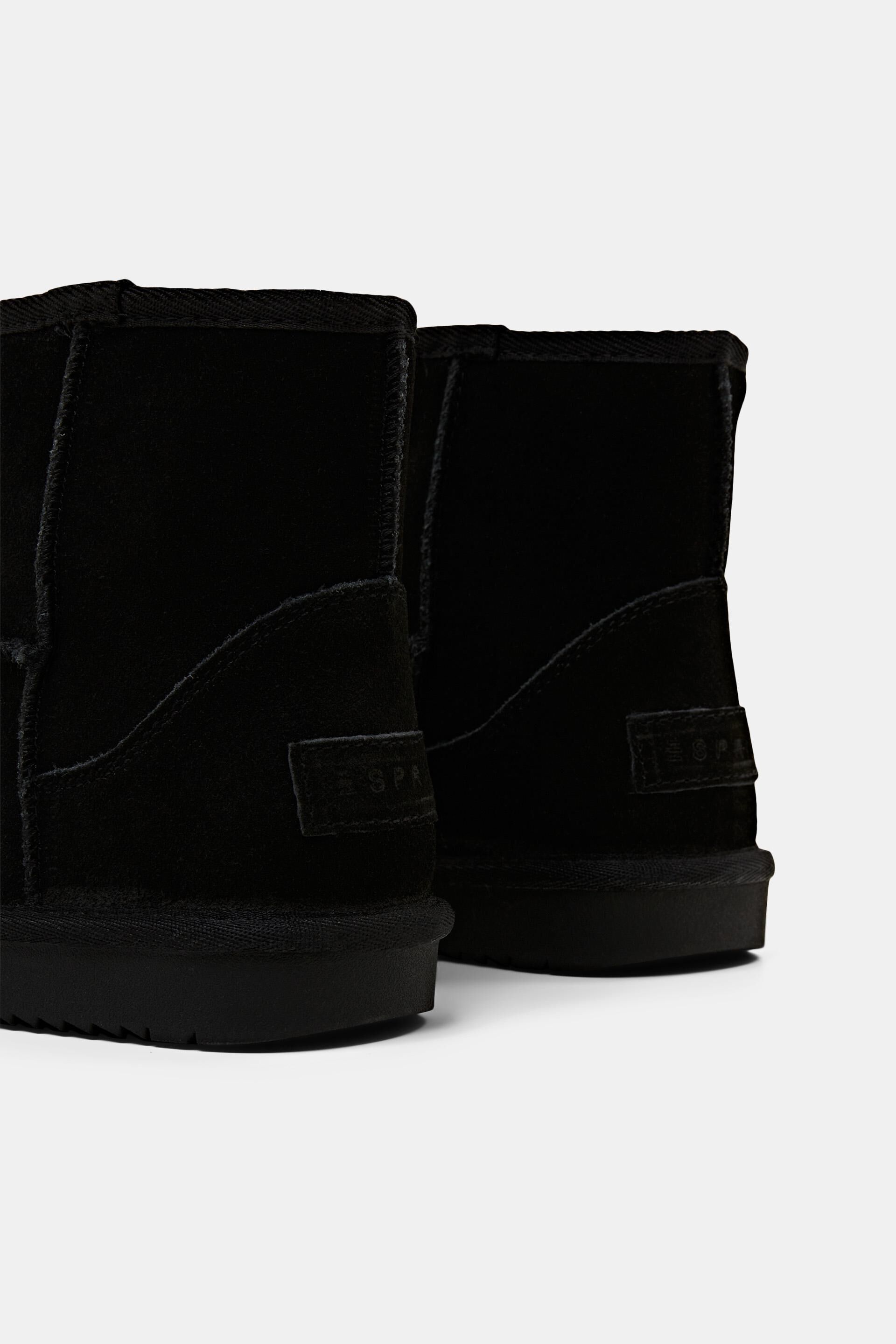 Bottines en daim doublées de fourrure synthétique