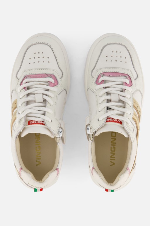 Vingino Court Lifestyle Sneakers wit Leer