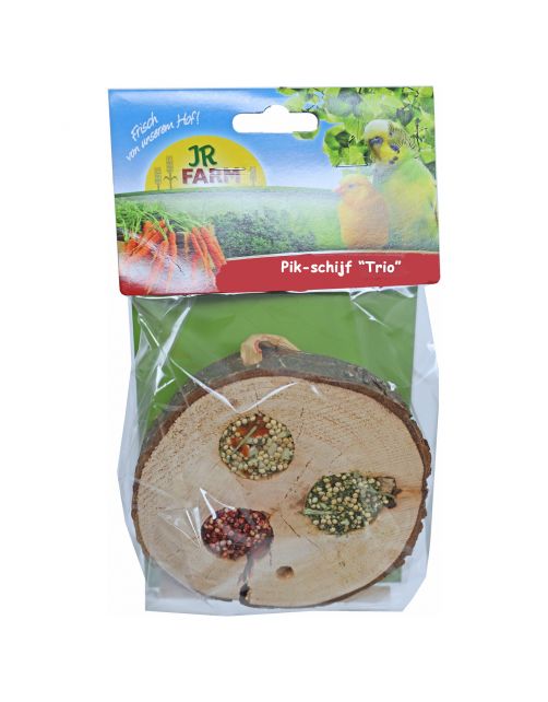 Jr Farm Pik-Schijf Trio - Vogelspeelgoed - 3.5 x 13 x 23 cm 70 g