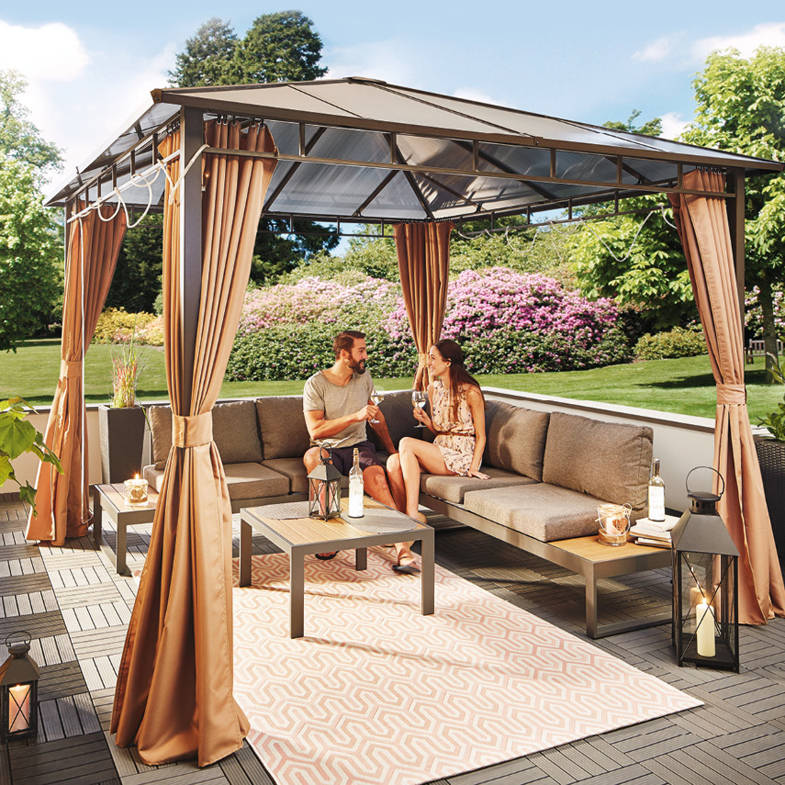 Pavillon PANAY - braun - 300x300 cm