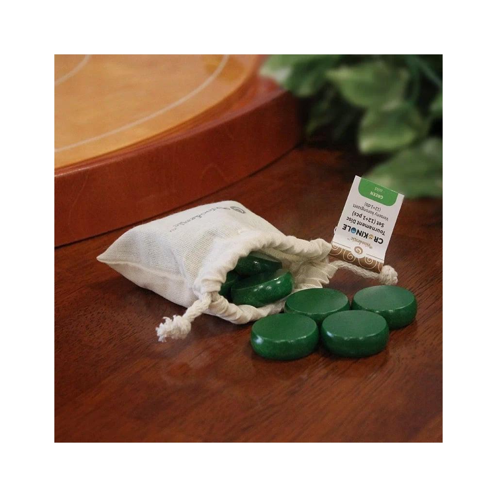 Ensemble de palets Woodestic Crokinole Tournament (Vert)