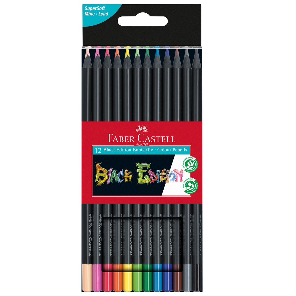 Lápis Cor Black Edition 12 unidades Faber Castell