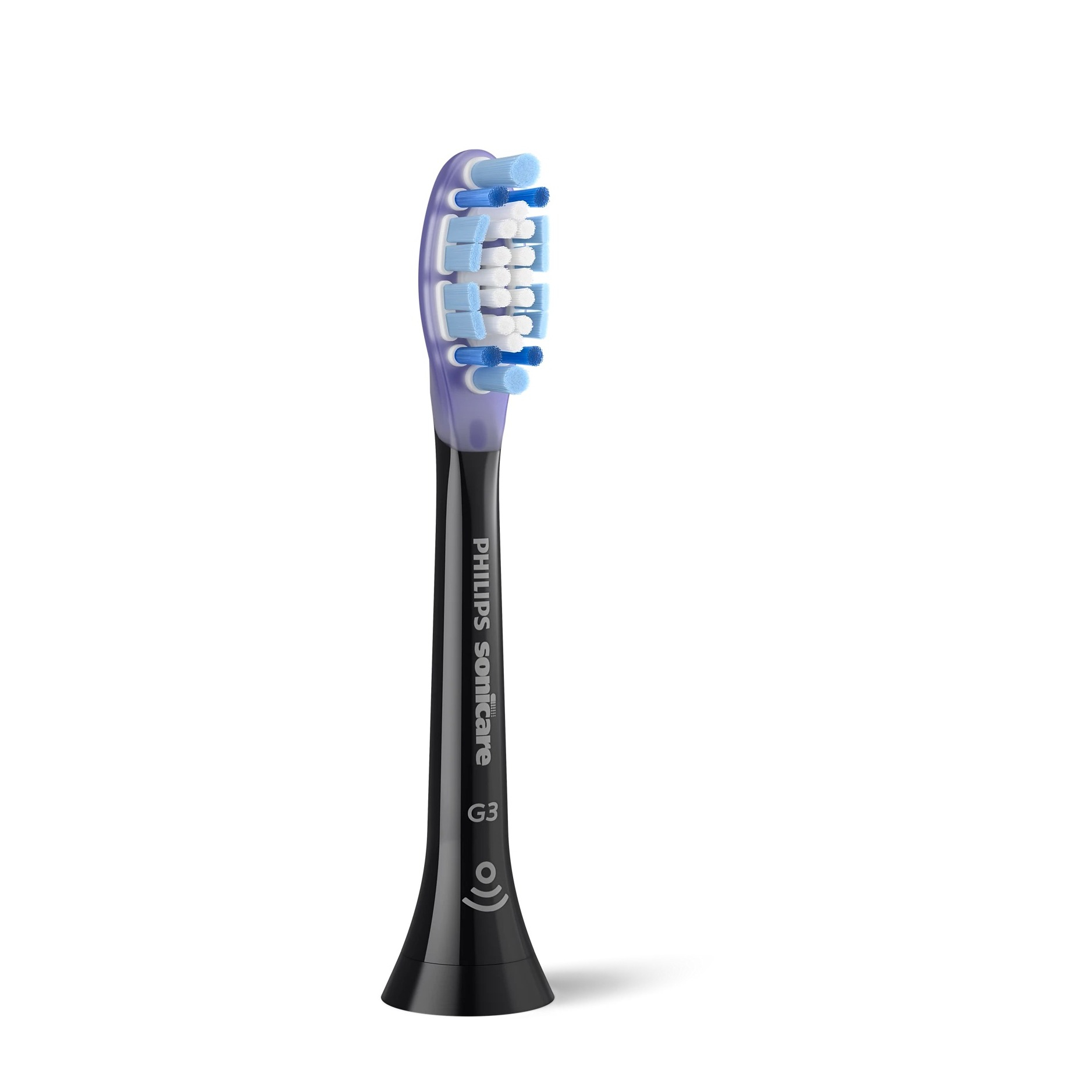 (4er Set) G3 Premium Gum Care Ersatz Zahnbürstenkopf für Philips Sonicare Elektrische Zahnbürsten (HX9054/88) - Schwarz