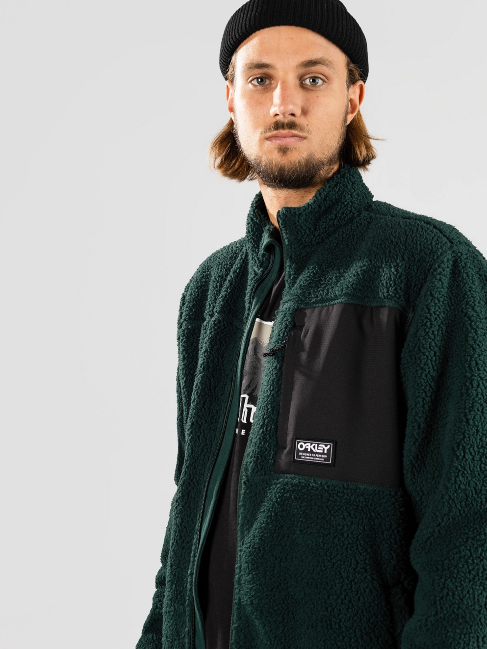 Oakley Mountain Fire Sherpa Zip Hoodie hunter green (helmet)