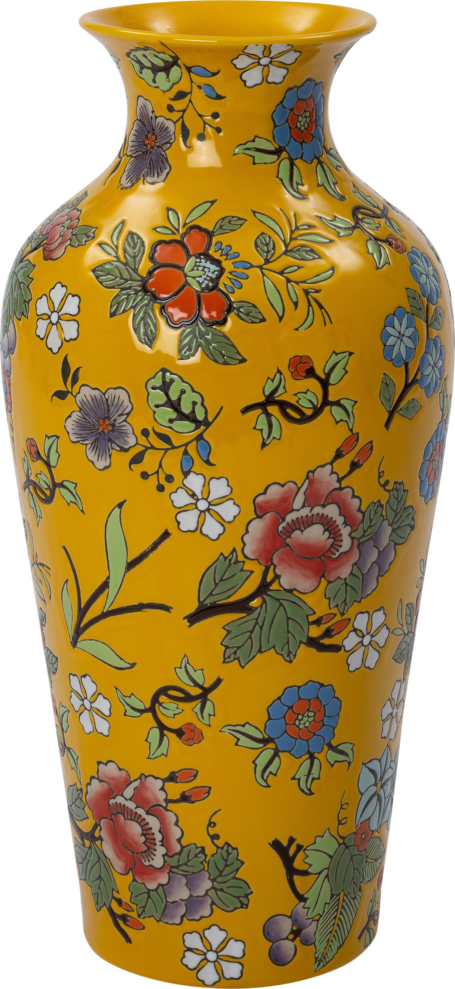 Intratuin vaas Wren geel D 20 H 40 cm