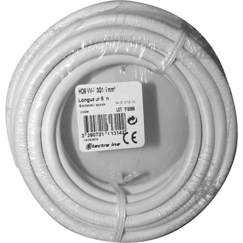 Câble d’installation H05VV-F 3G 1,5 mm² Electraline
