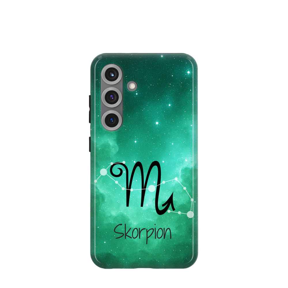 Samsung Galaxy S25 Hybrid (Kunststoff / Gummi) Hülle Skorpion 2 - Grün
