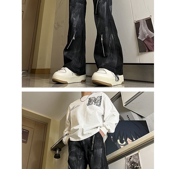 Savenne - Hoge taille tie-dye flared jeans