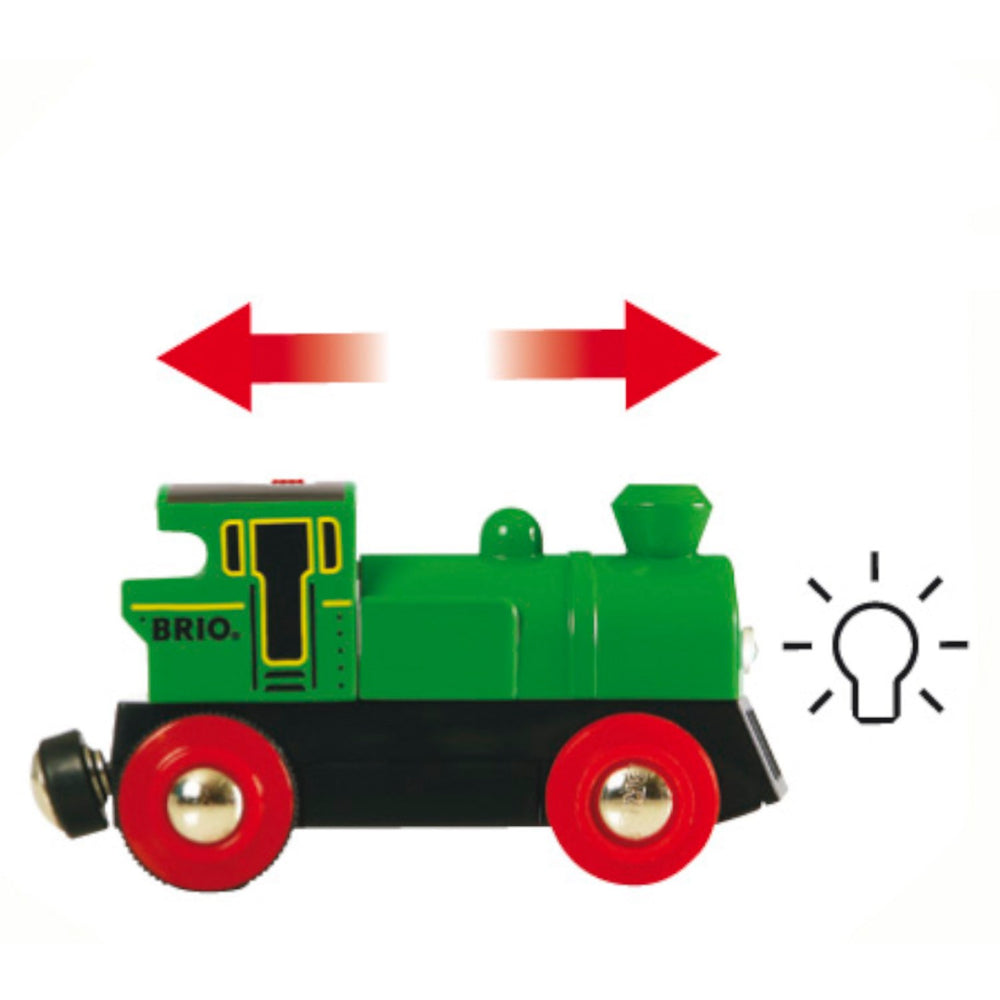 Køb BRIO® 33595 Batteridrevet Tovejs Lokomotiv, Grønt/sort