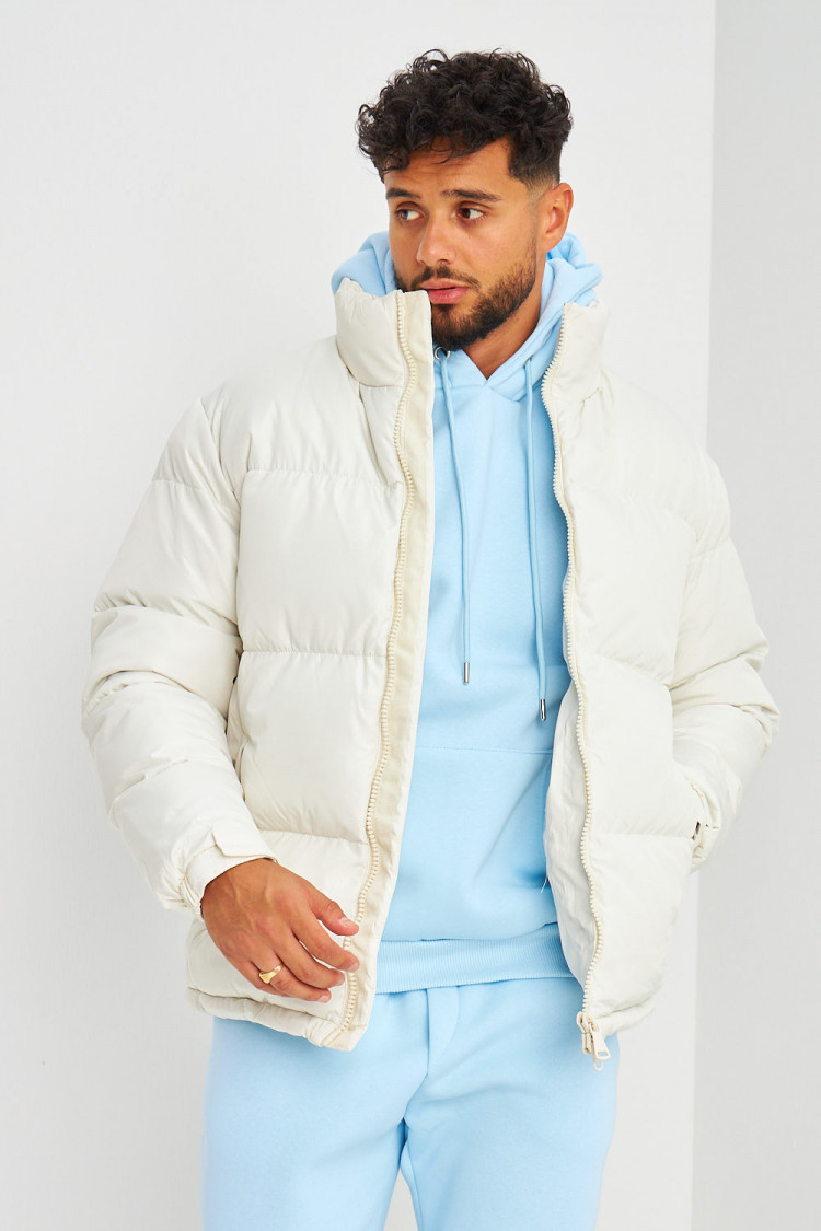 Doudoune matelassée blanc cassé