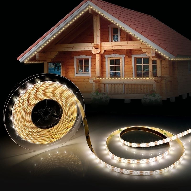 (3m) 180 LED's Solar Lichterkette Outdoor Leuchtstreifen Wegbeleuchtung Lichter Band mit Dämmerungssensor (IP65) - Bunt