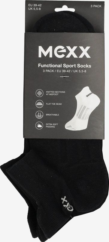 Mexx Sportsocks (3-pack) Black - Maat 35/38