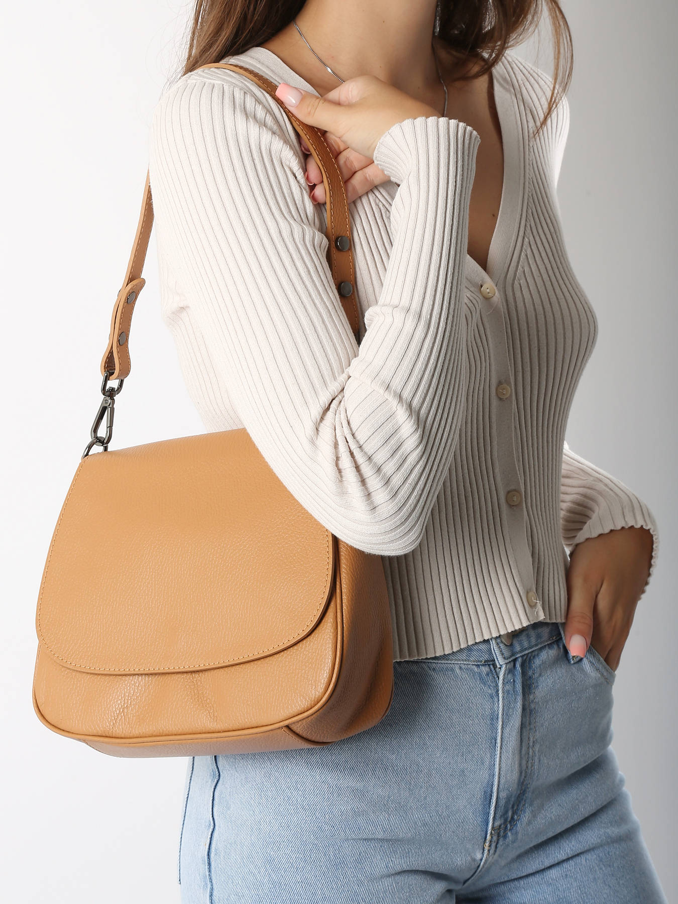 Sac bandoulire Caviar cuir MILANO